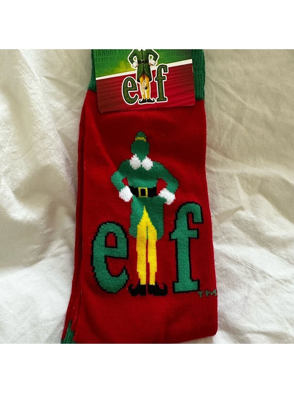 ELF Festive Red and Green Socks